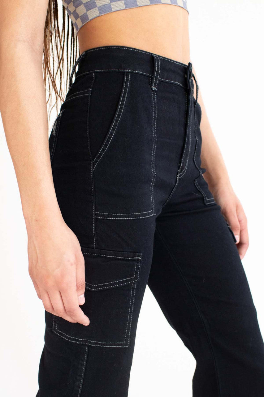 Black Stretch Carpenter Jeans
