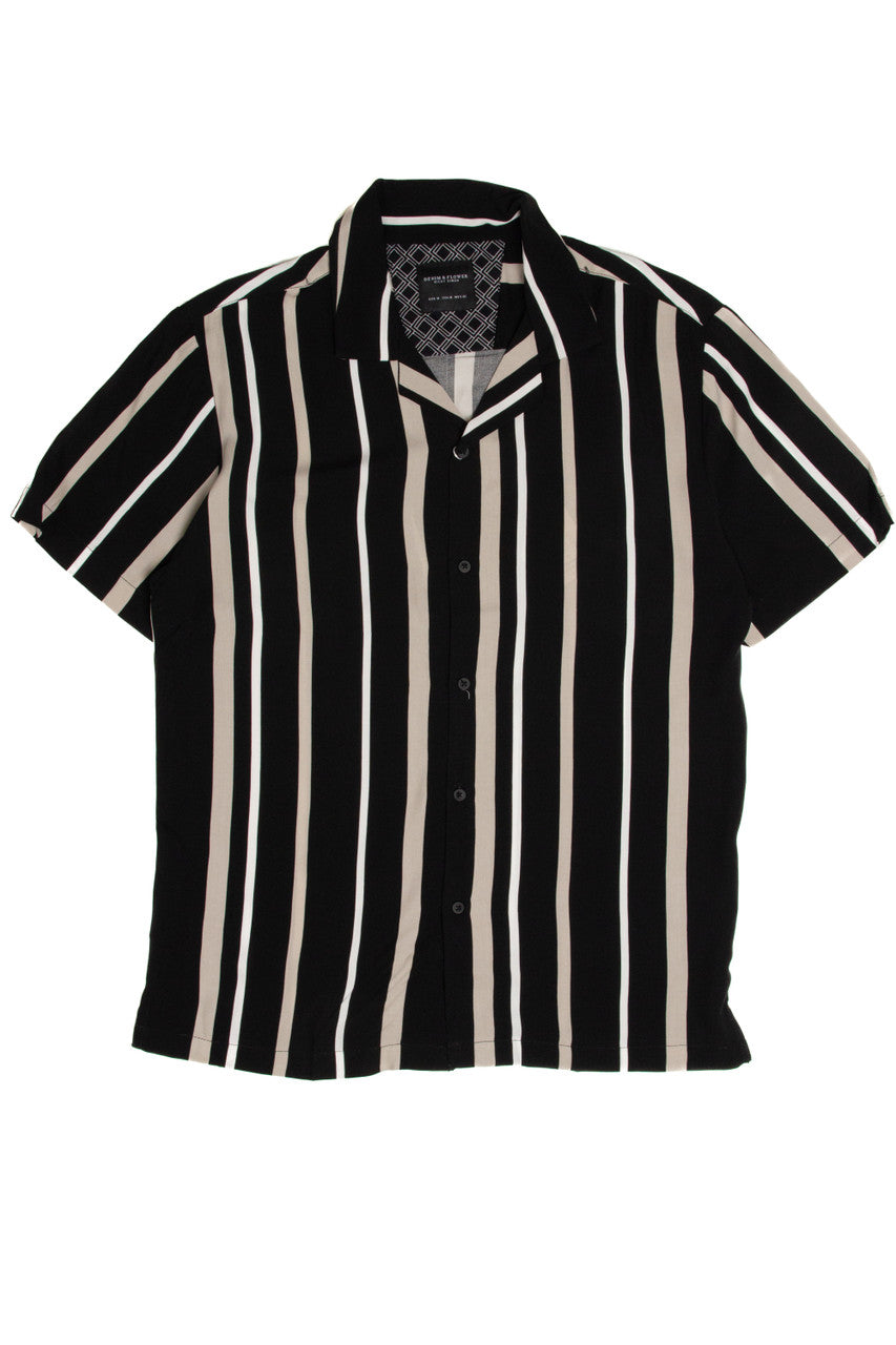 Black Striped Button Up Shirt