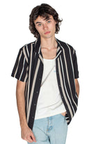 Black Striped Button Up Shirt