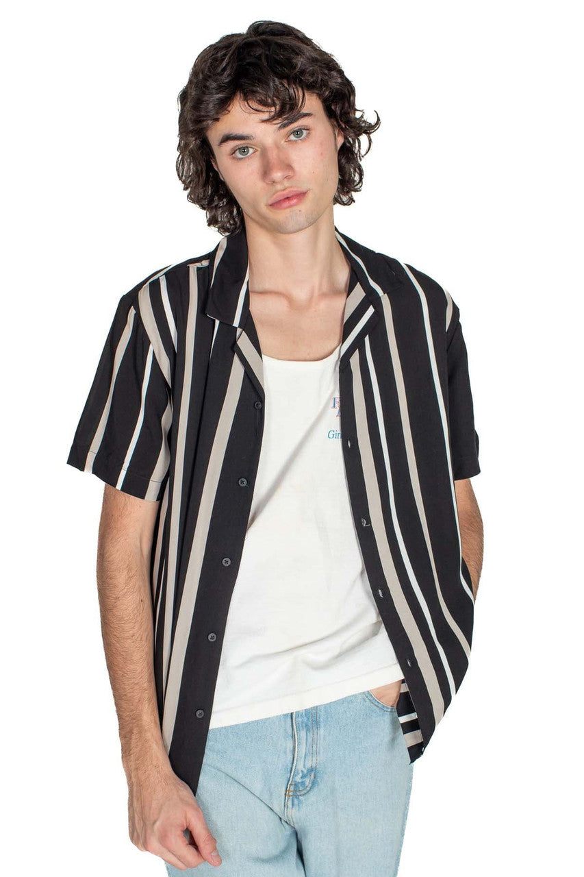 Black Striped Button Up Shirt