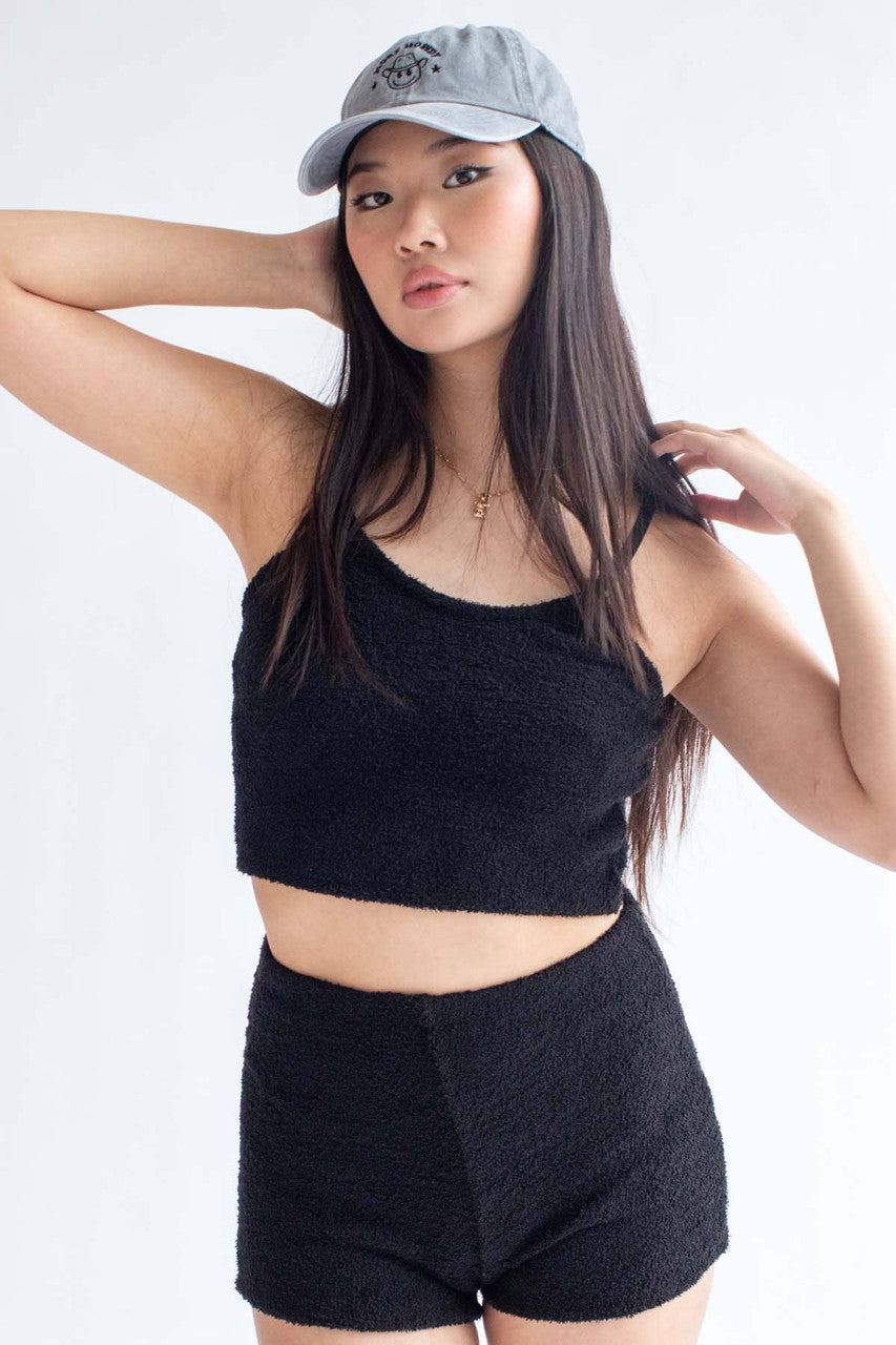 Black Teddi Cami & Shorts Set