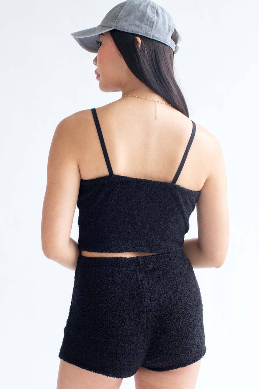 Black Teddi Cami & Shorts Set