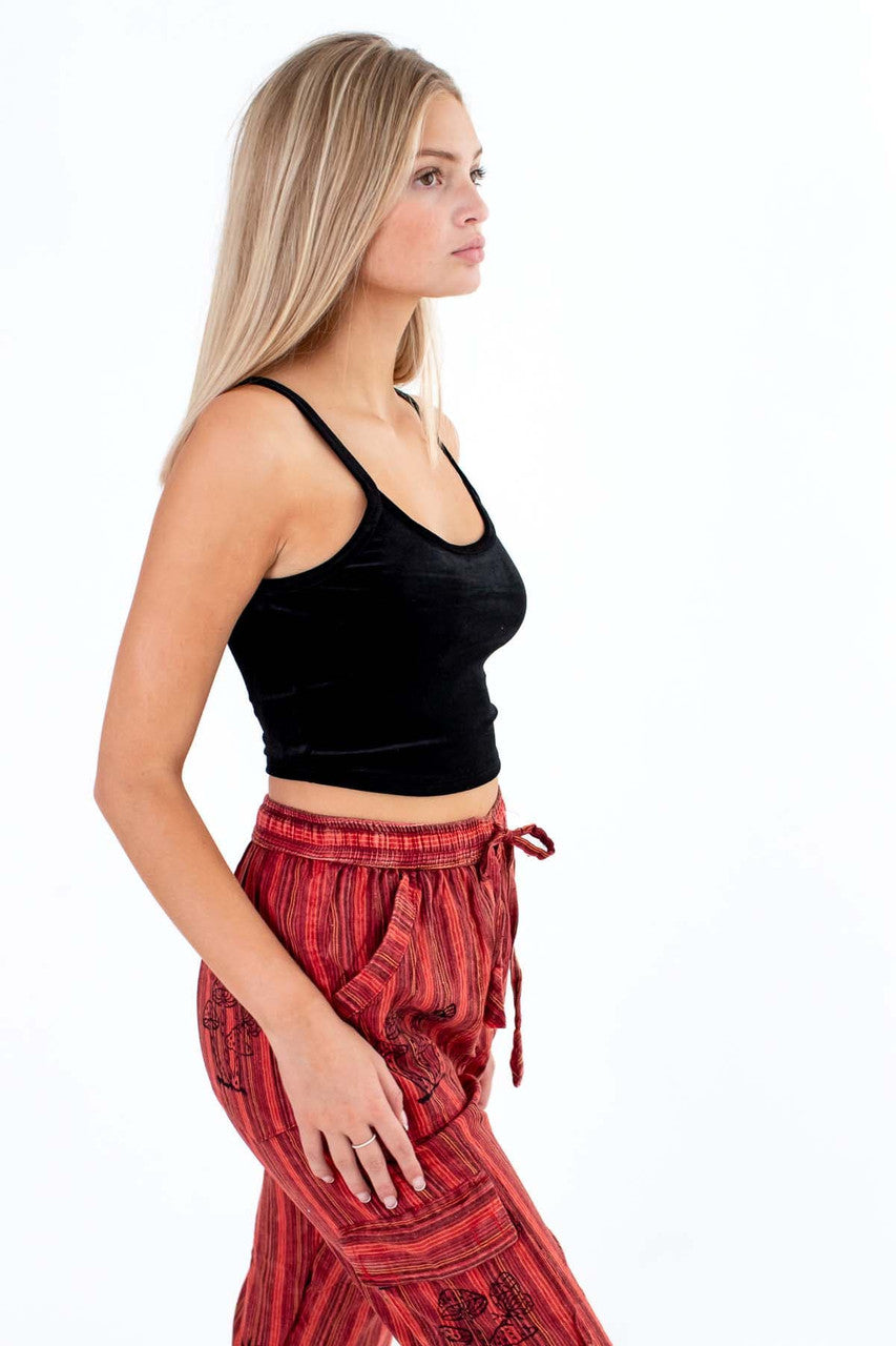 Black Velvet Crop Cami