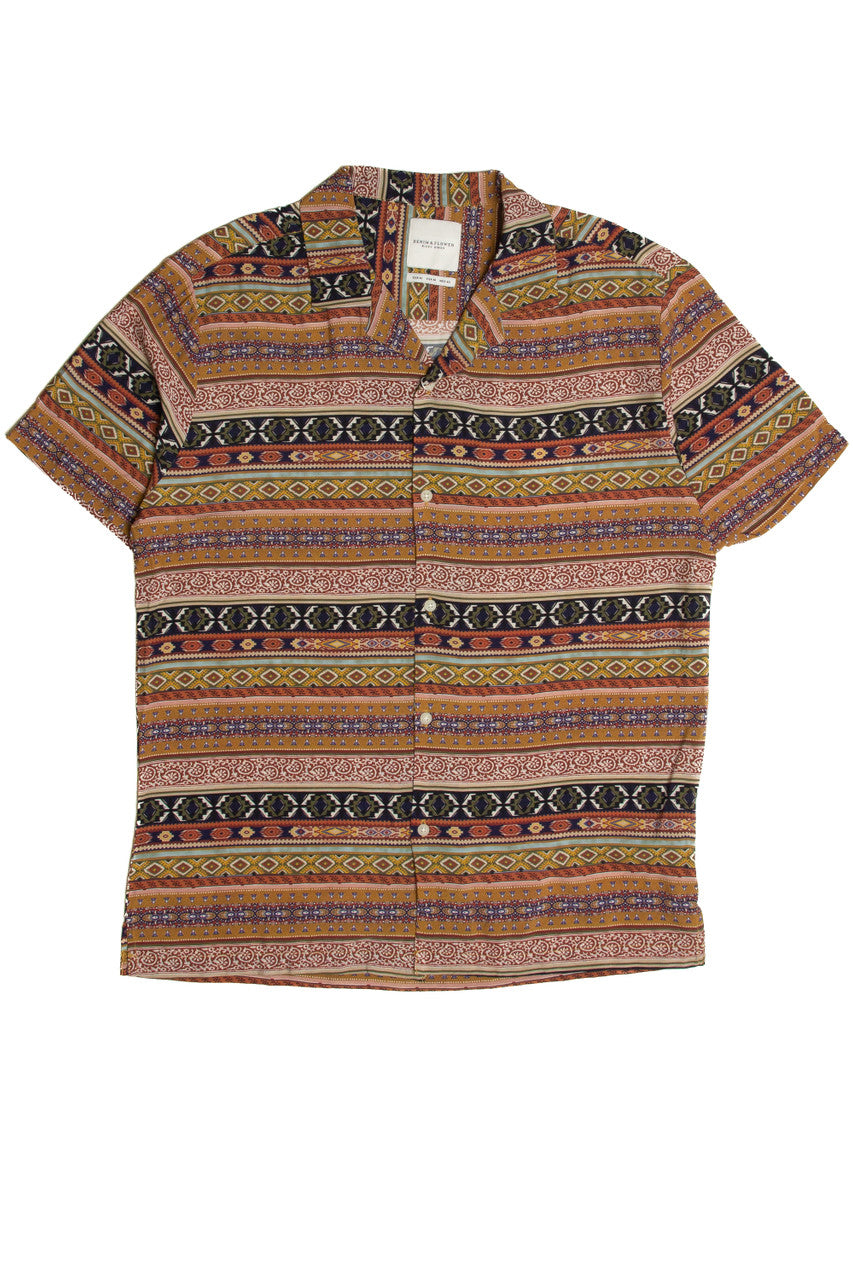 Blanket Stitch Button Up Shirt