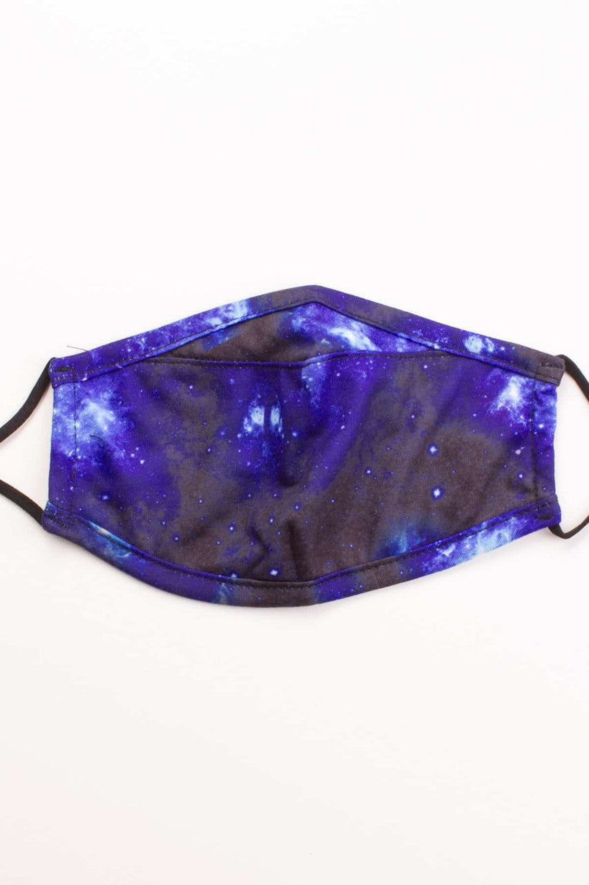 Blue Galaxy Face Mask