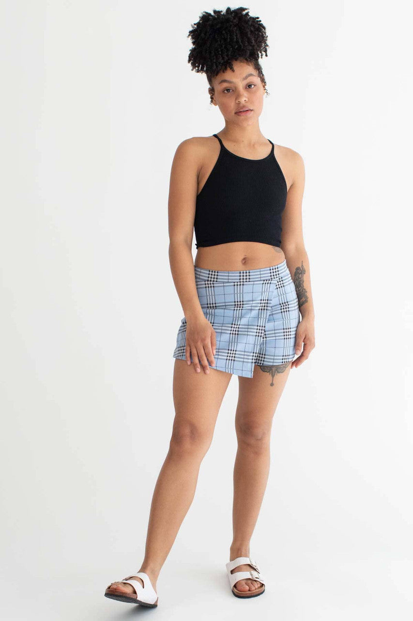 Blue Plaid Skort