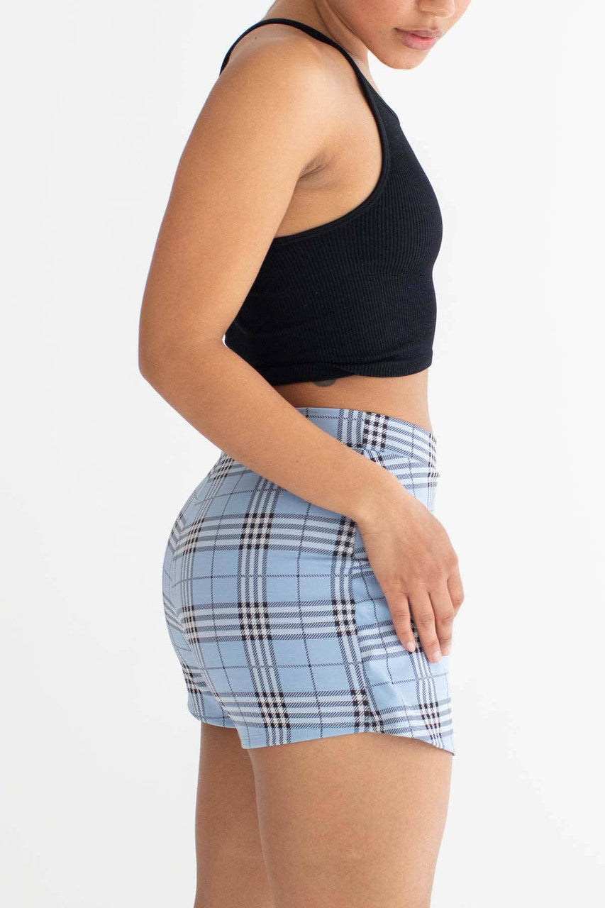Blue Plaid Skort