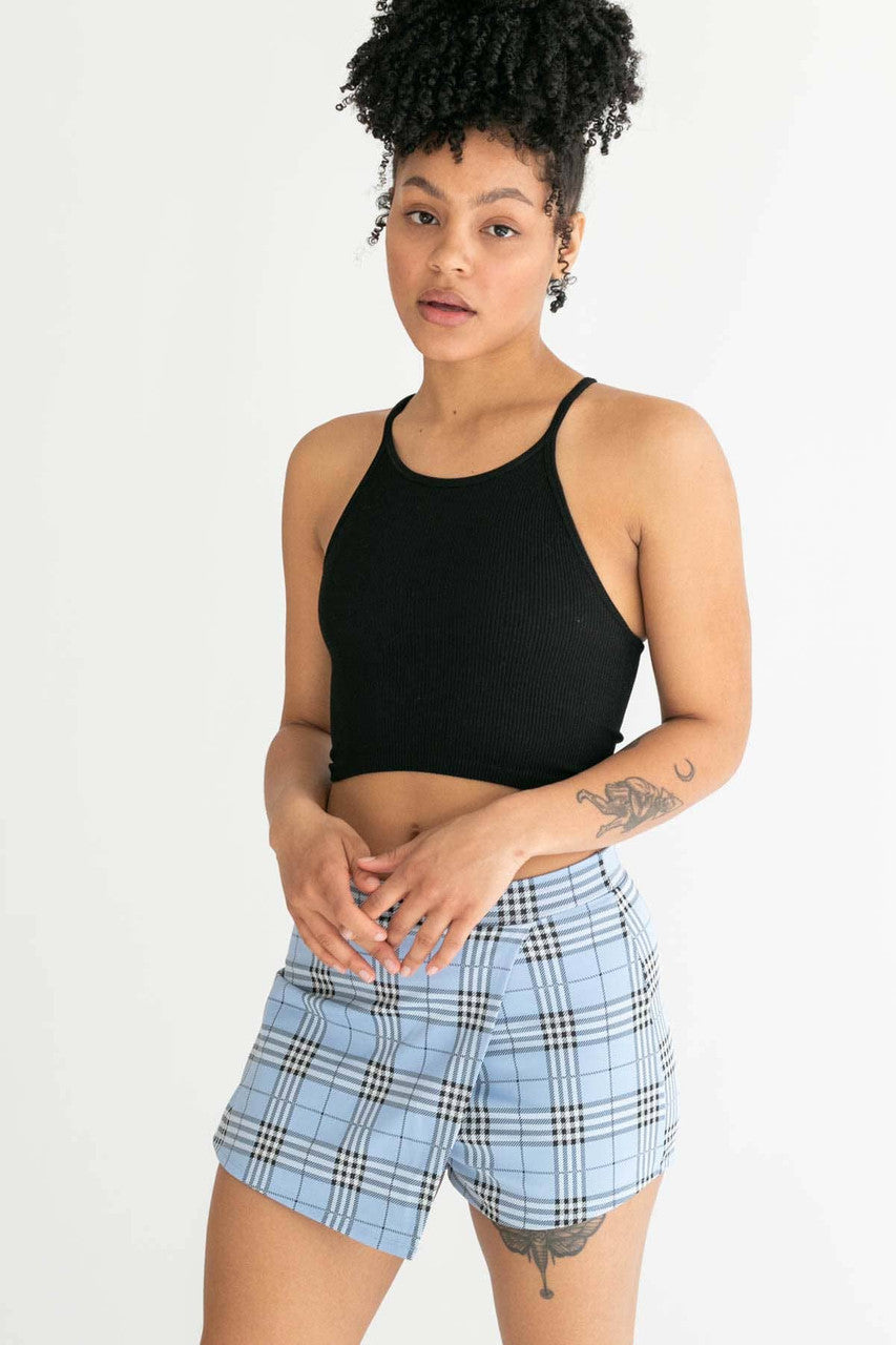 Blue Plaid Skort