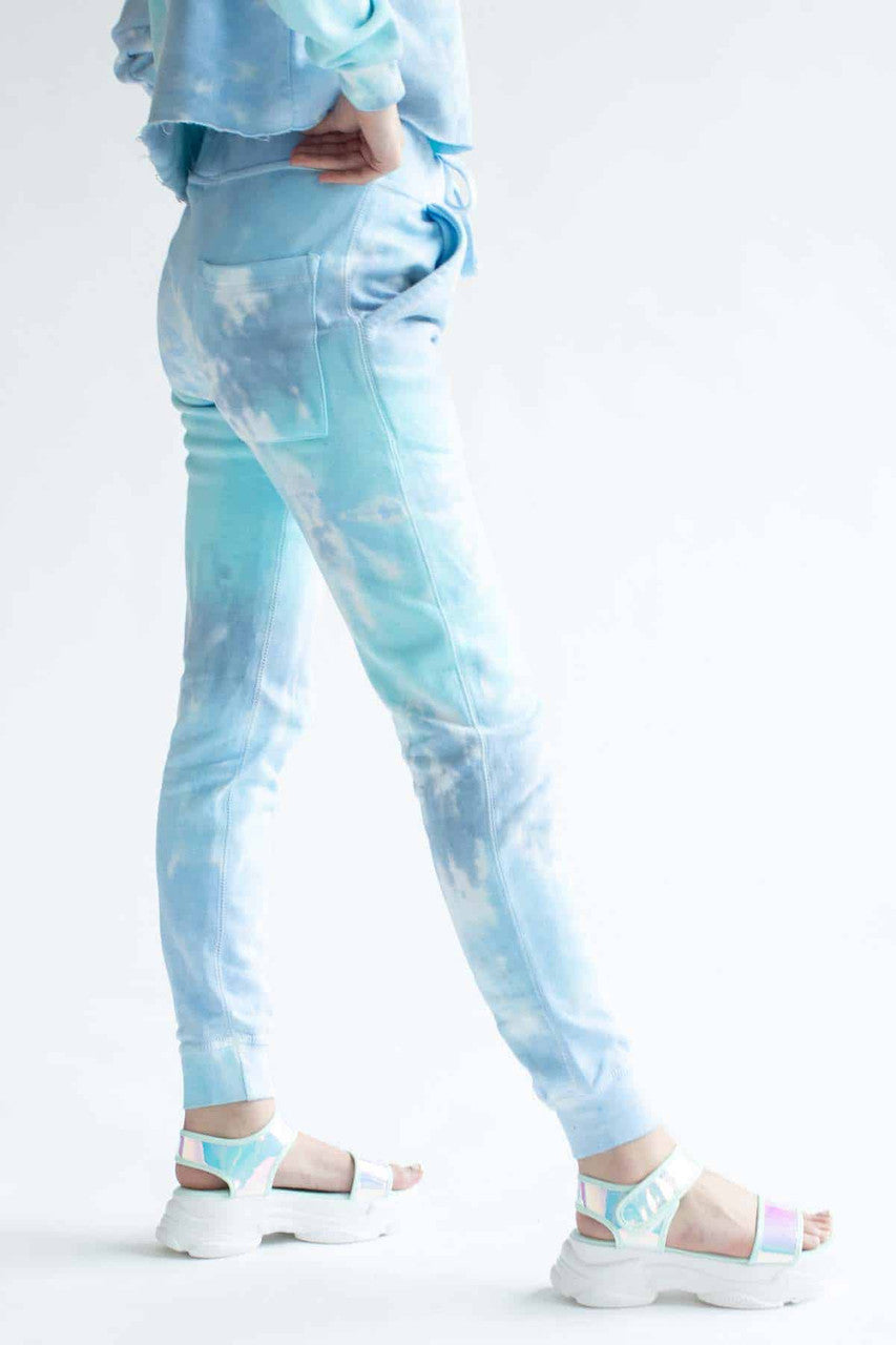 Blue Rainbow Tie Dye Joggers
