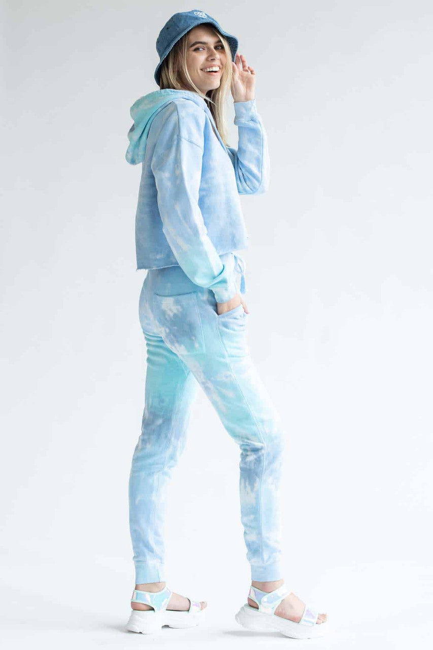 Blue Rainbow Tie Dye Joggers