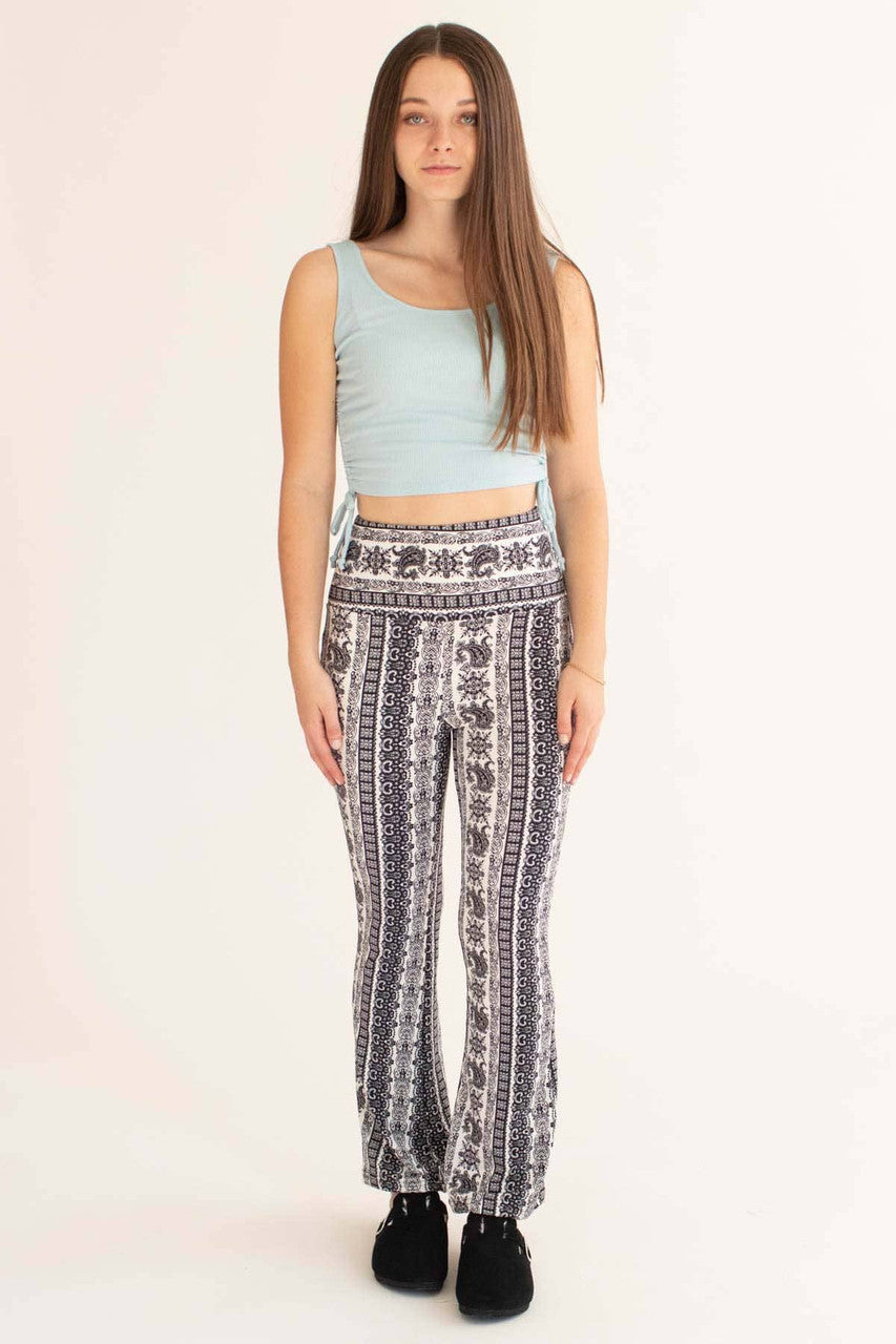 Blue Ruched Side Ribbed Tank