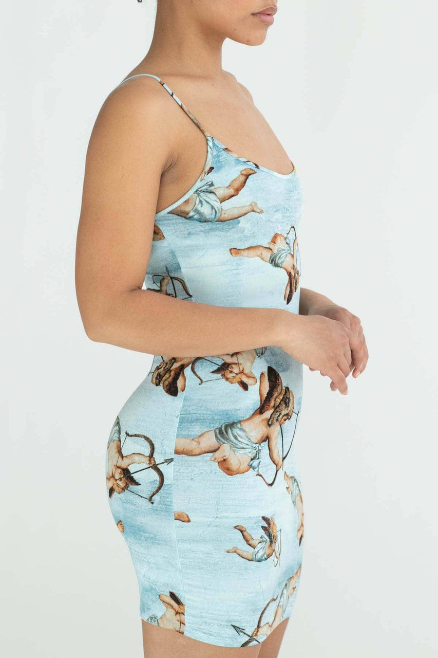 Blue Sky Cherubs Mini Dress
