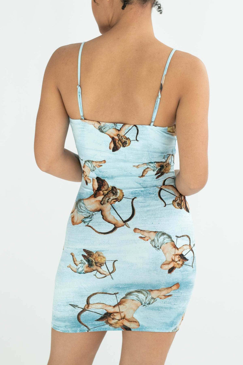 Blue Sky Cherubs Mini Dress