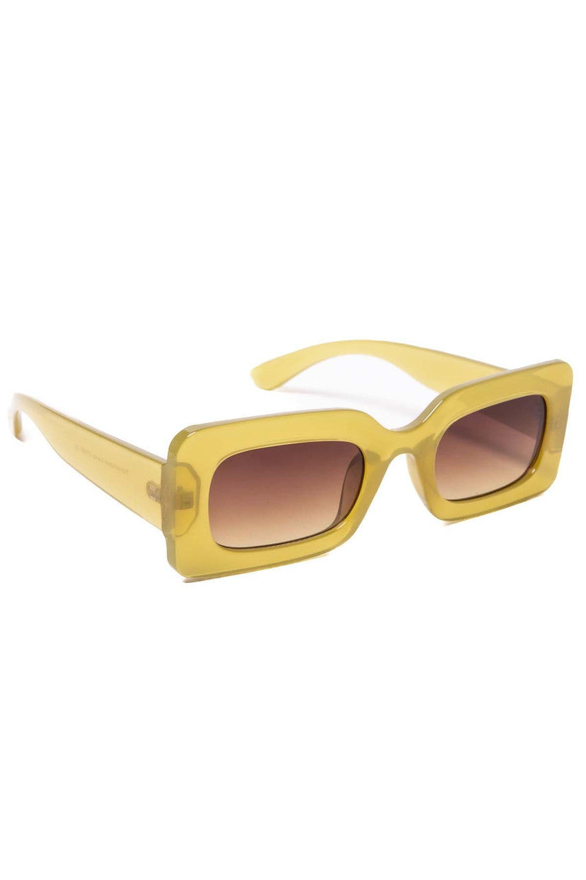 Bold Rectangle Frame Sunglasses