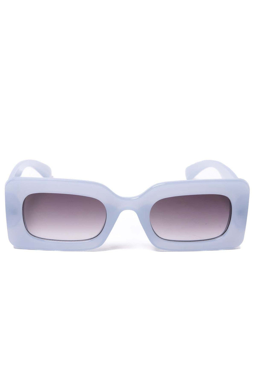 Bold Rectangle Frame Sunglasses