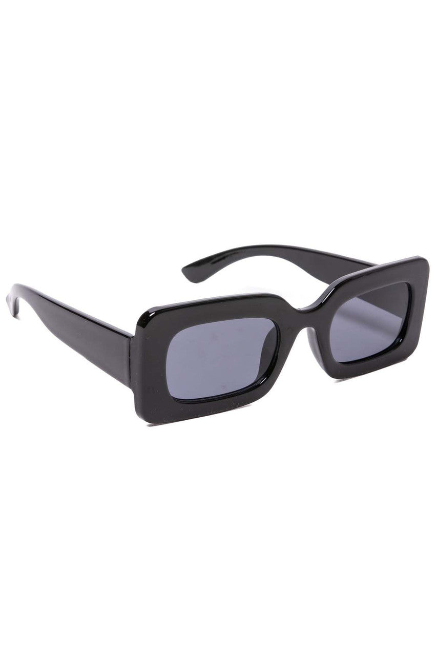 Bold Rectangle Frame Sunglasses