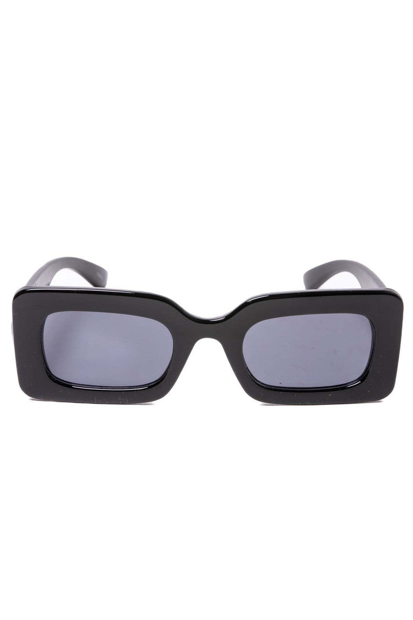 Bold Rectangle Frame Sunglasses