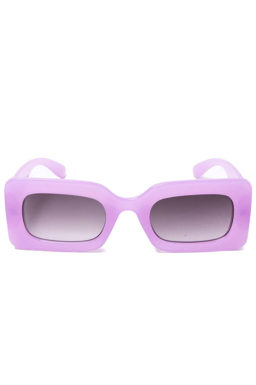 Bold Rectangle Frame Sunglasses