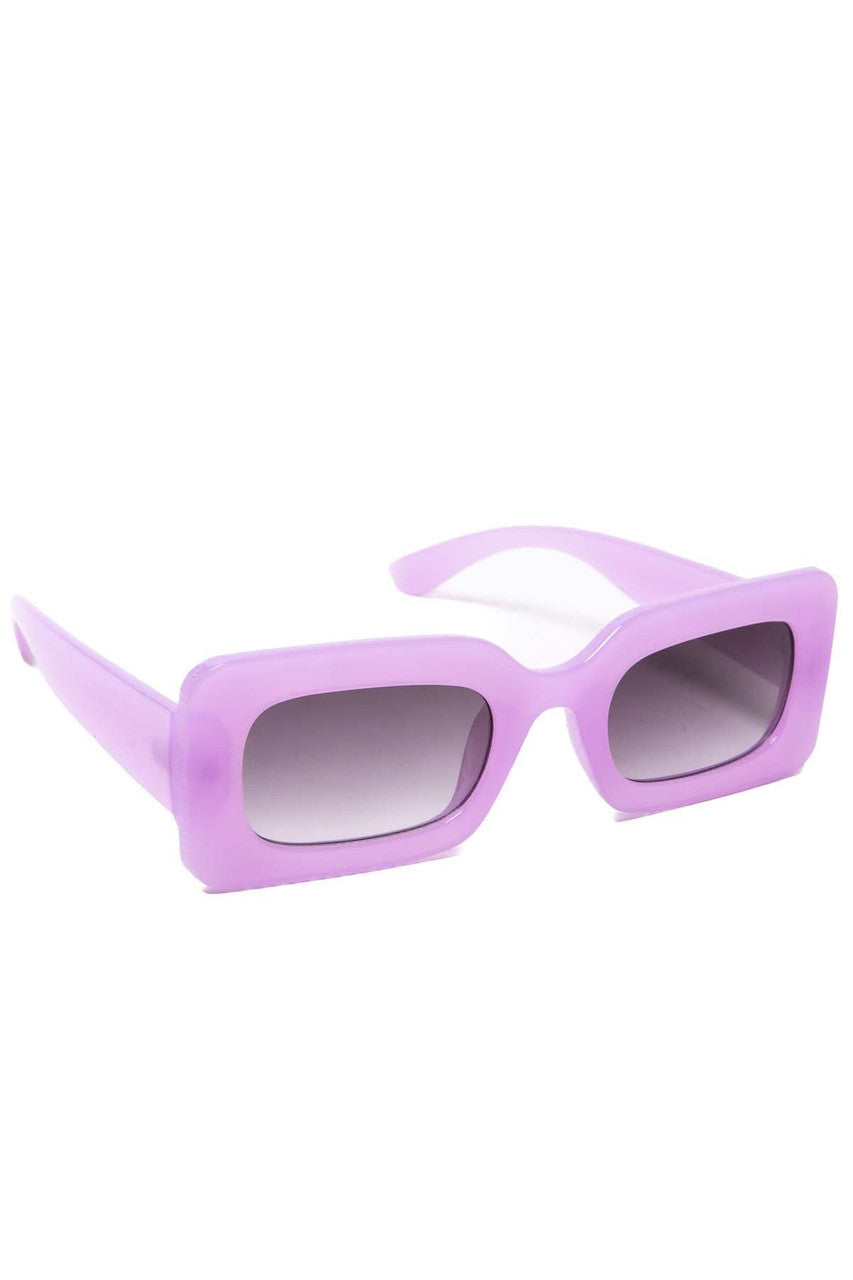 Bold Rectangle Frame Sunglasses
