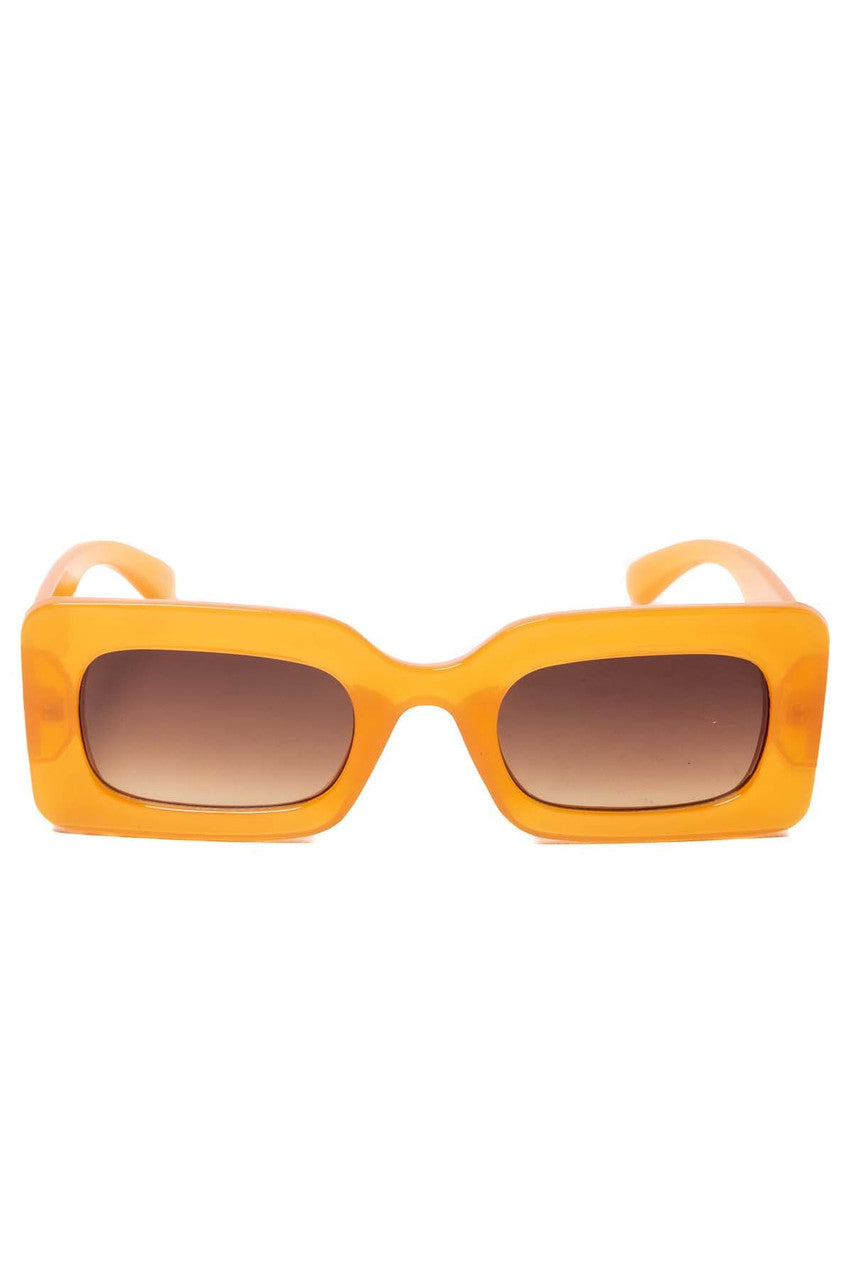 Bold Rectangle Frame Sunglasses
