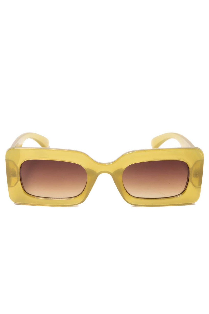 Bold Rectangle Frame Sunglasses