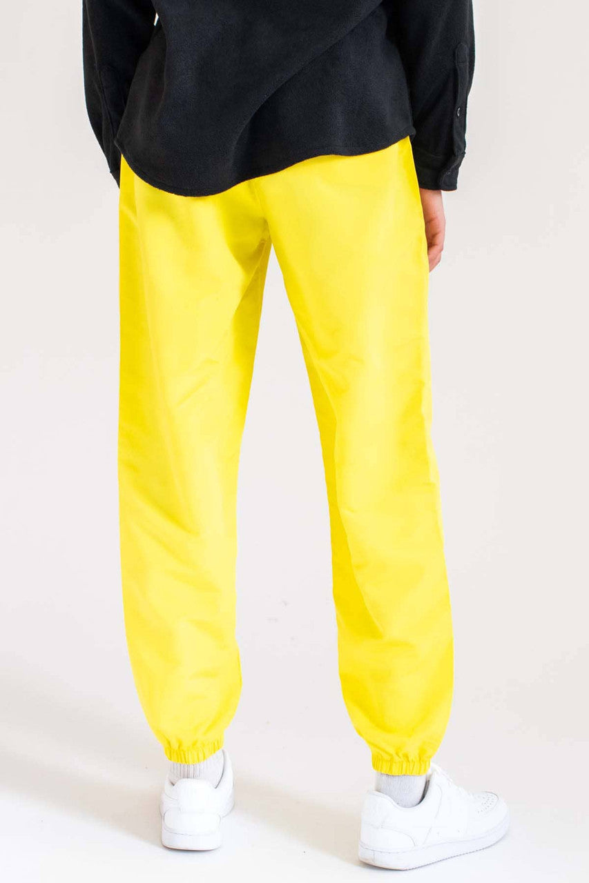 Yellow Nylon Joggers
