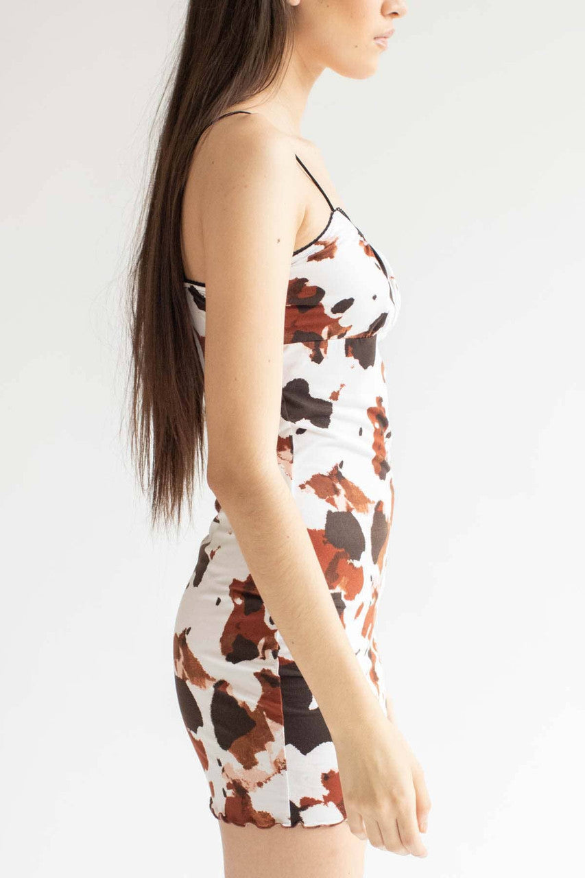 Brown Cow Milkmaid Mini Dress