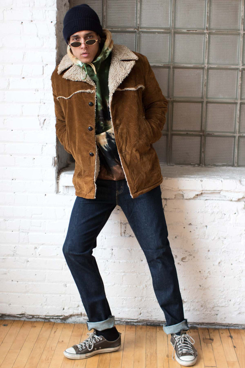 Brown Sherpa Lined Corduroy Coat 3