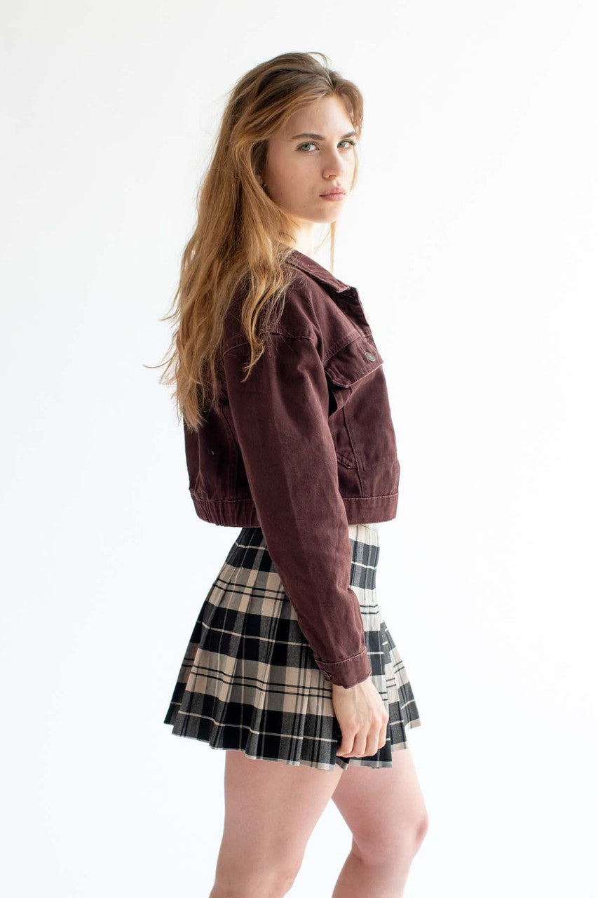 Brown Skimmer Denim Jacket