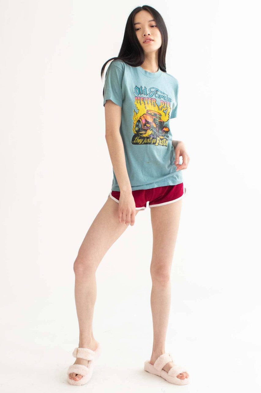 Burgundy Athletic Dolphin Shorts