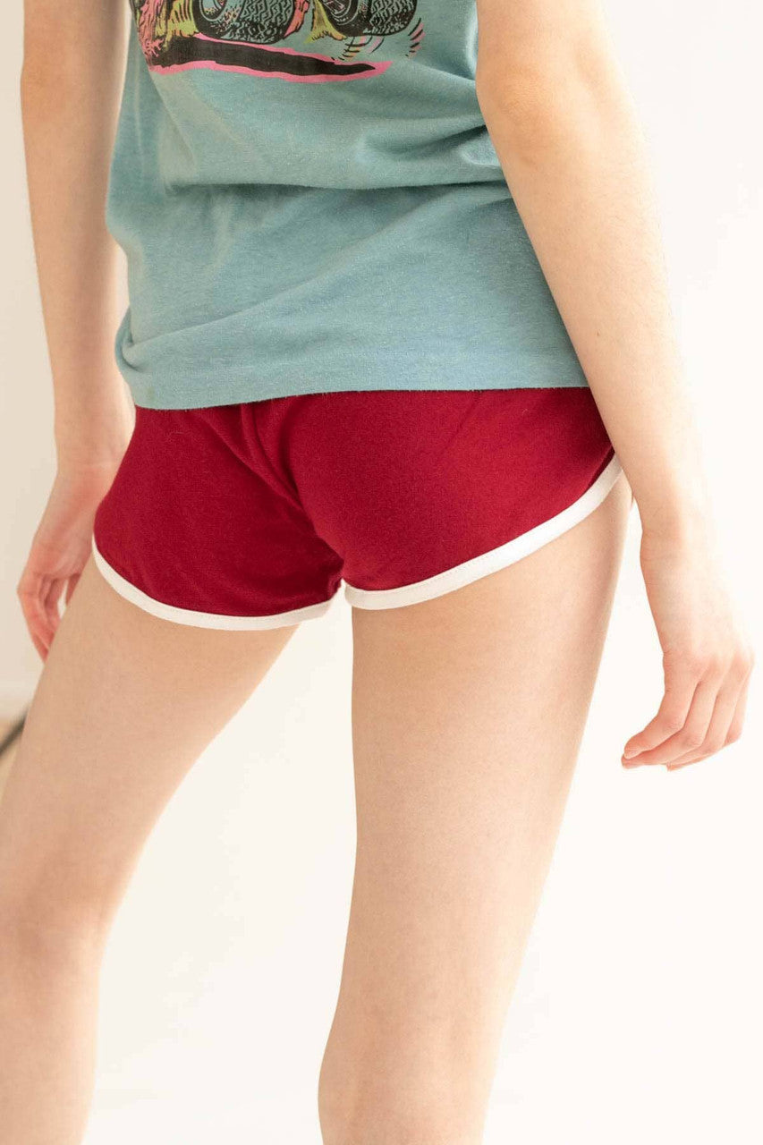 Burgundy Athletic Dolphin Shorts