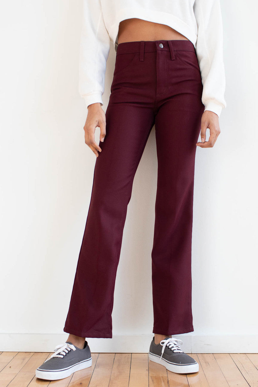 Burgundy Wrangler Pants