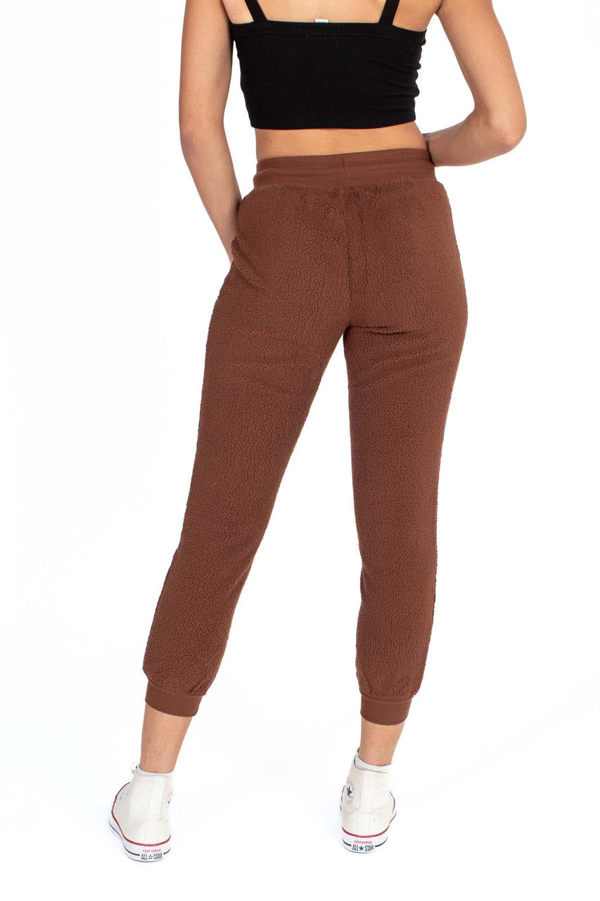 Butterfly Applique Sherpa Joggers