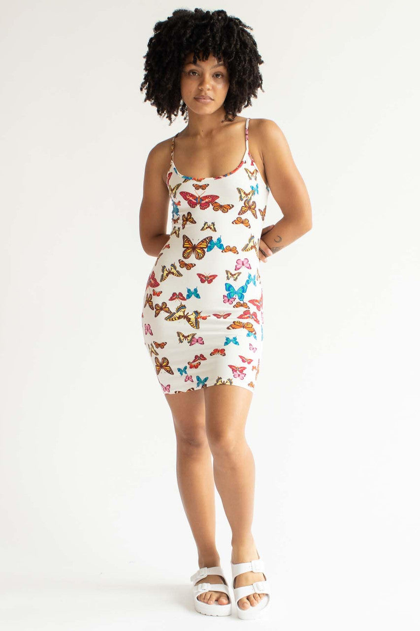 Butterfly Print Mini Dress 1