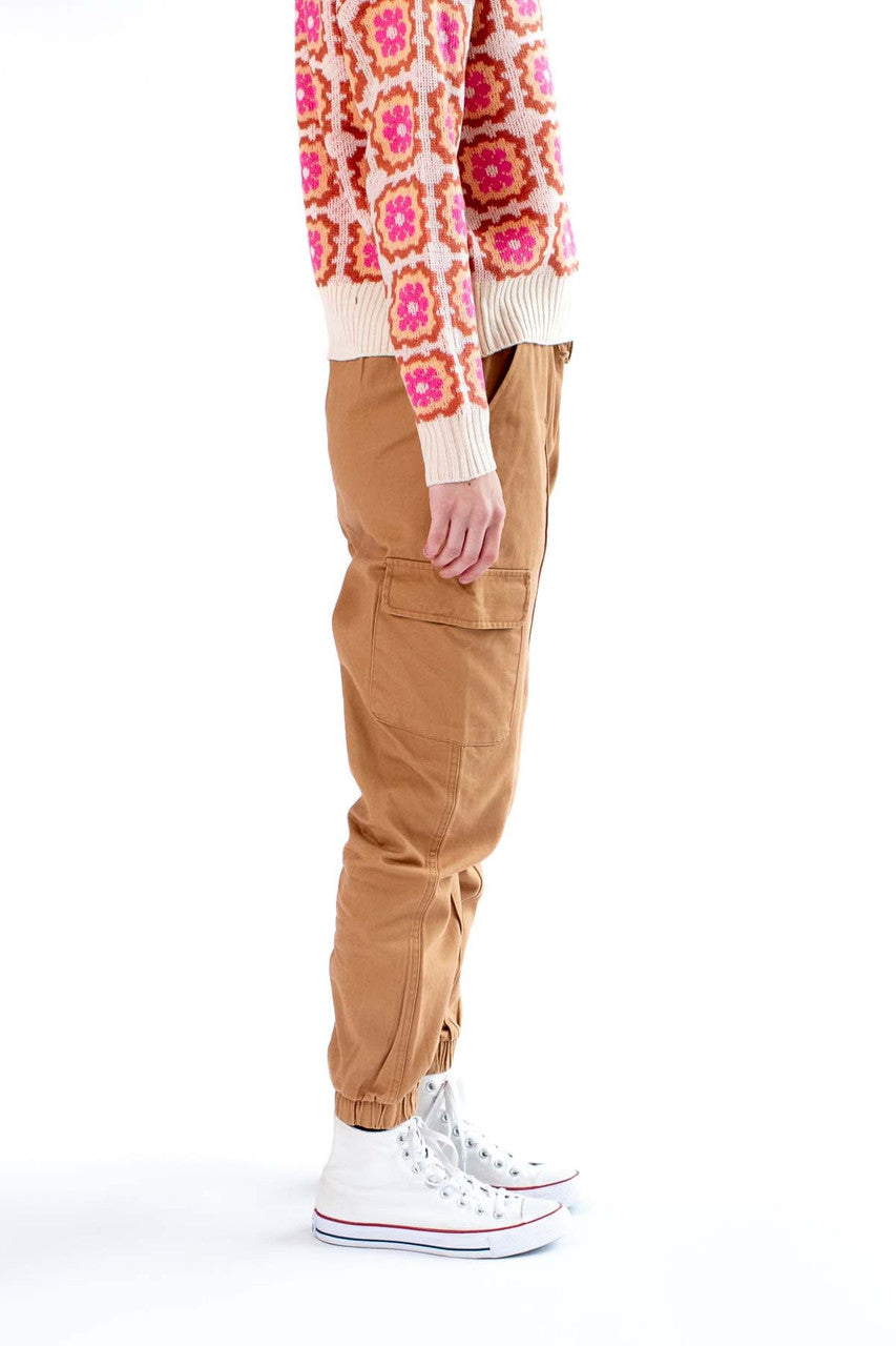 Camel Twill Joggers