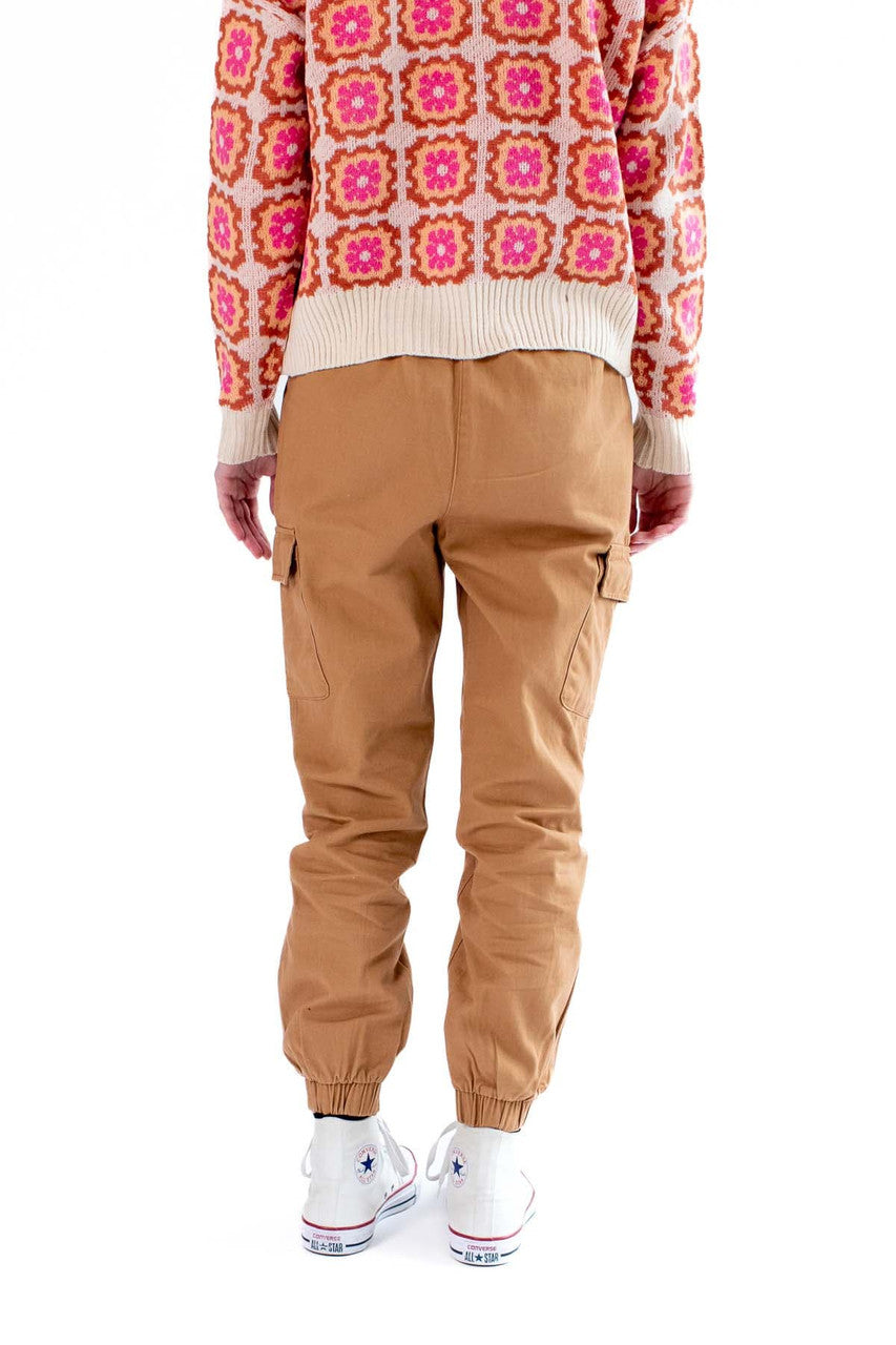 Camel Twill Joggers
