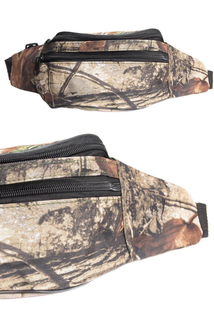 Camo & Brown Leaves Fanny Pack