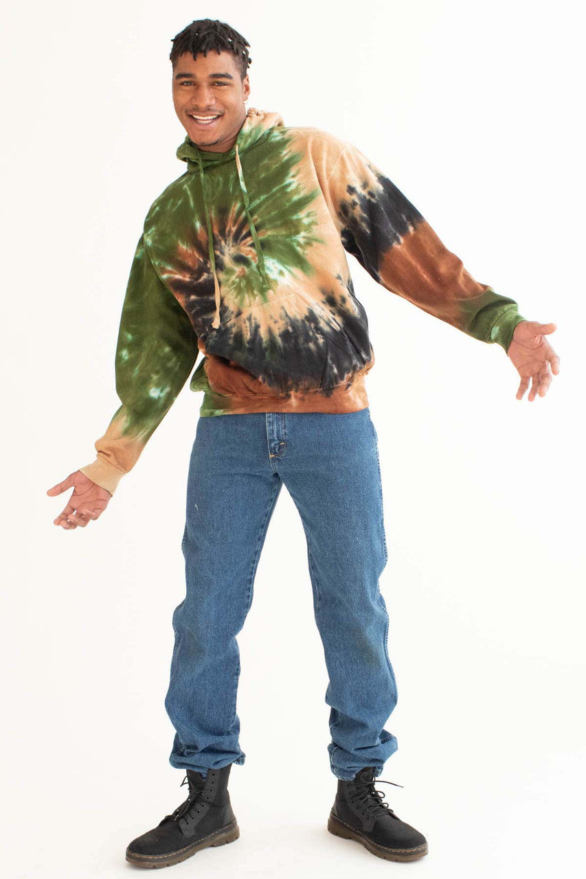 Camouflage Swirl Tie Dye Hoodie