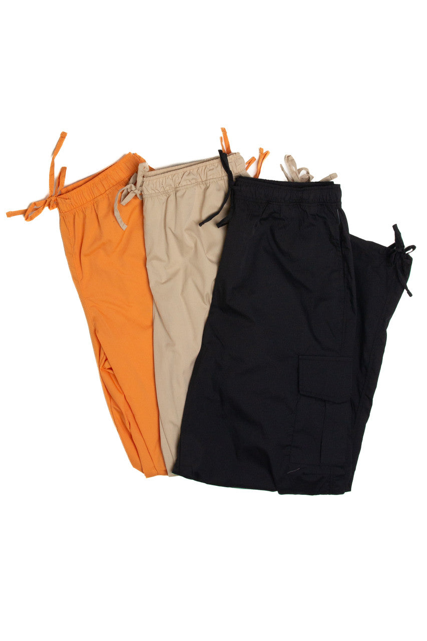 Black Cargo Parachute Pants