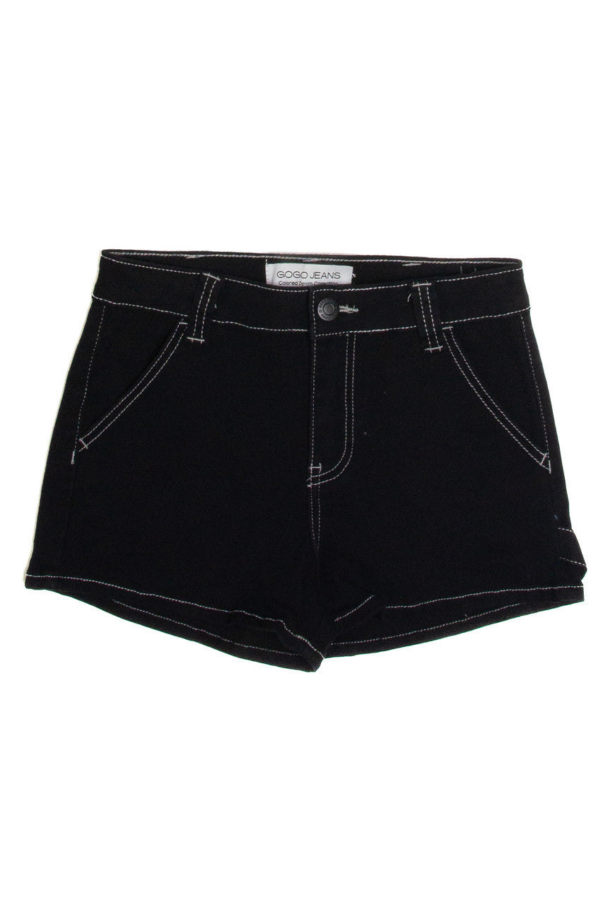 Black Denim Carpenter Shorts