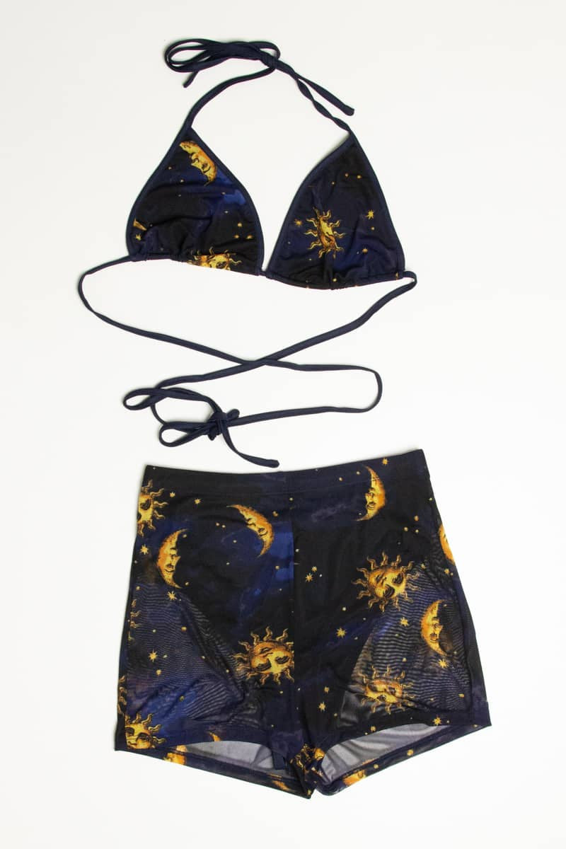 Celestial Mesh Bikini Shorts