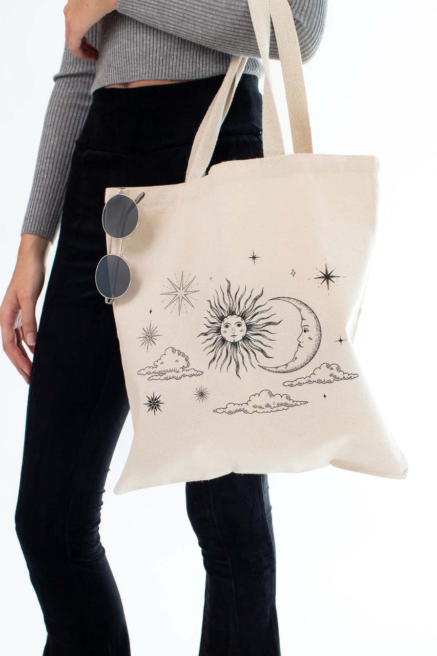 Celestial Print Tote Bag