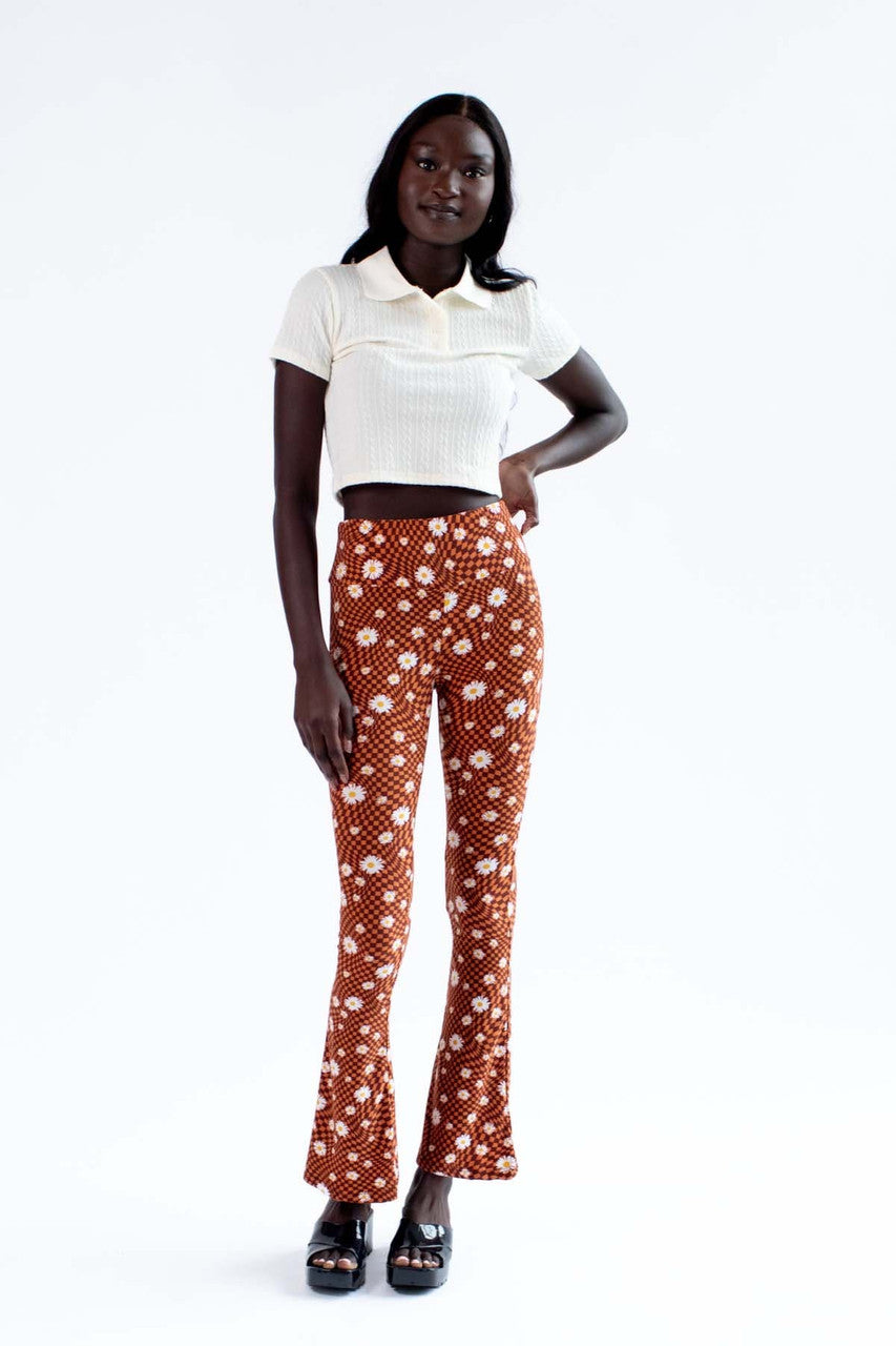 Checkered Daisy Bell Bottoms