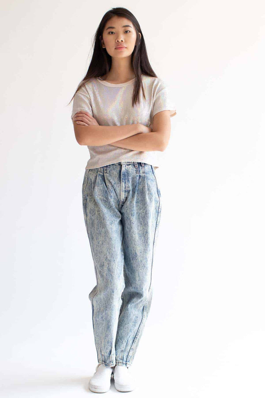 Chic Acid Wash Blue Jeans (sz. 12)