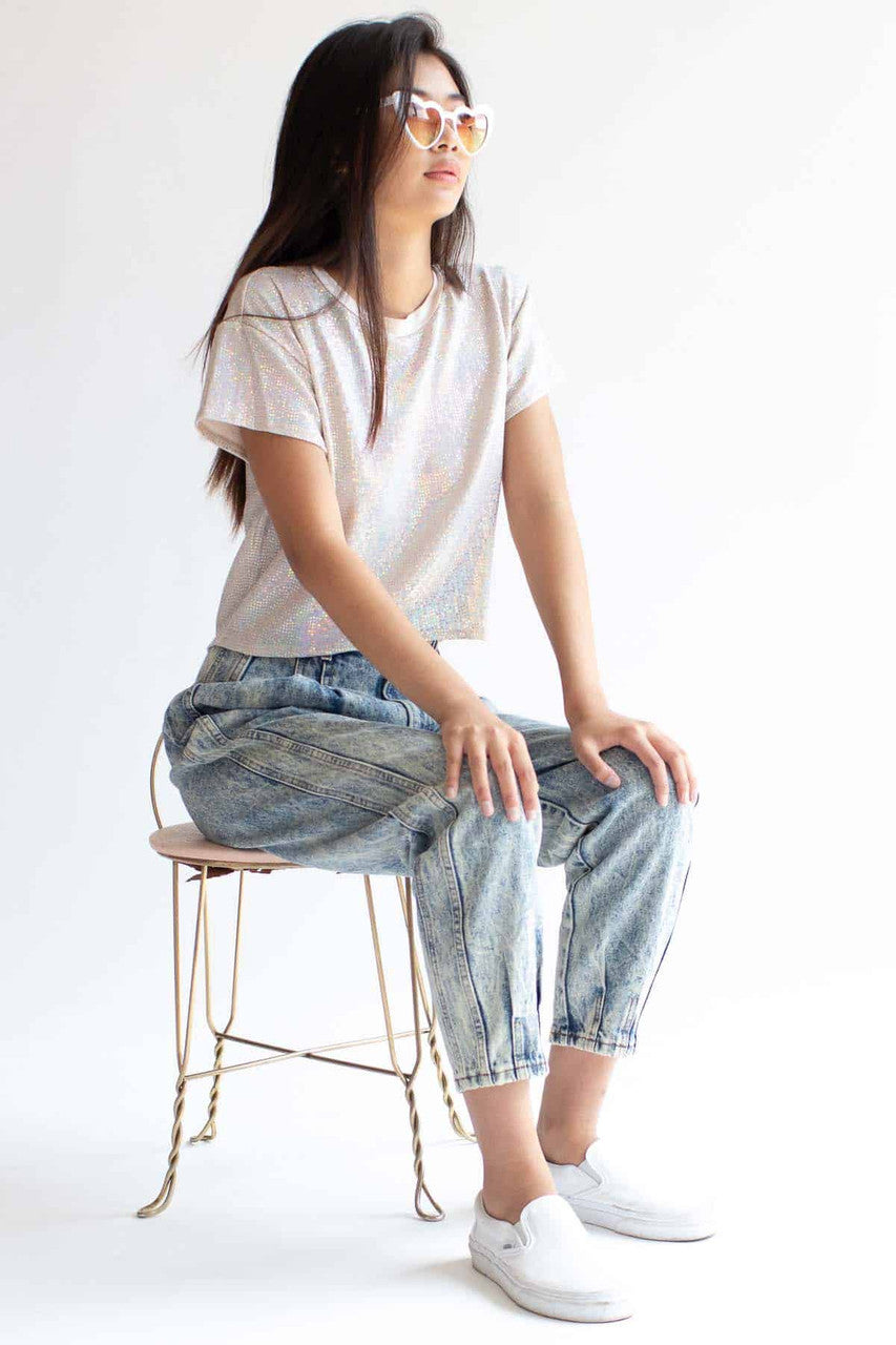 Chic Acid Wash Blue Jeans (sz. 12)