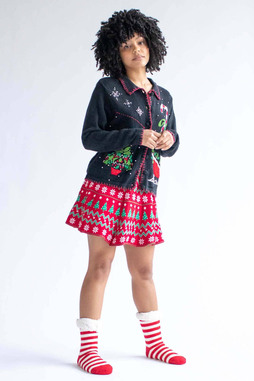 Christmas Pattern Skater Skirt