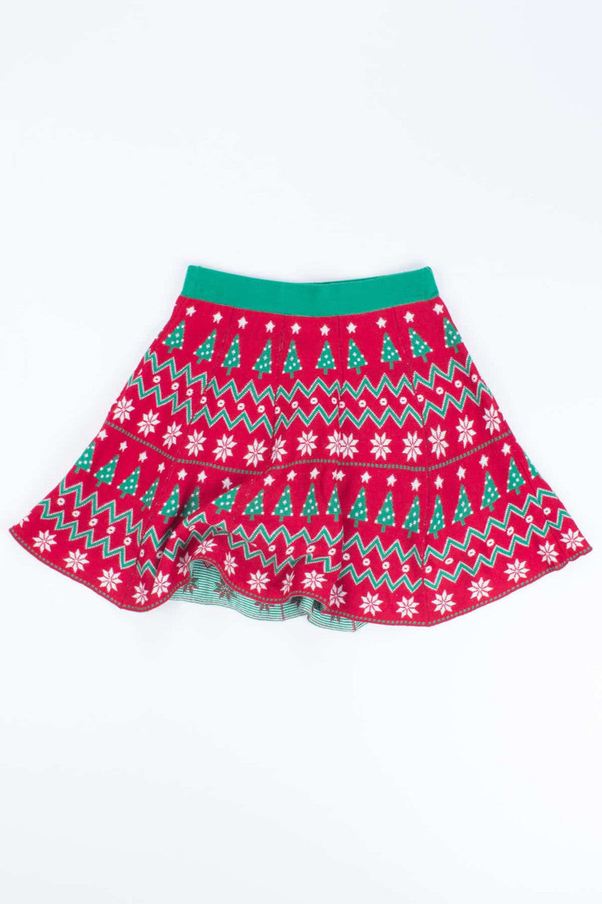 Christmas Pattern Skater Skirt