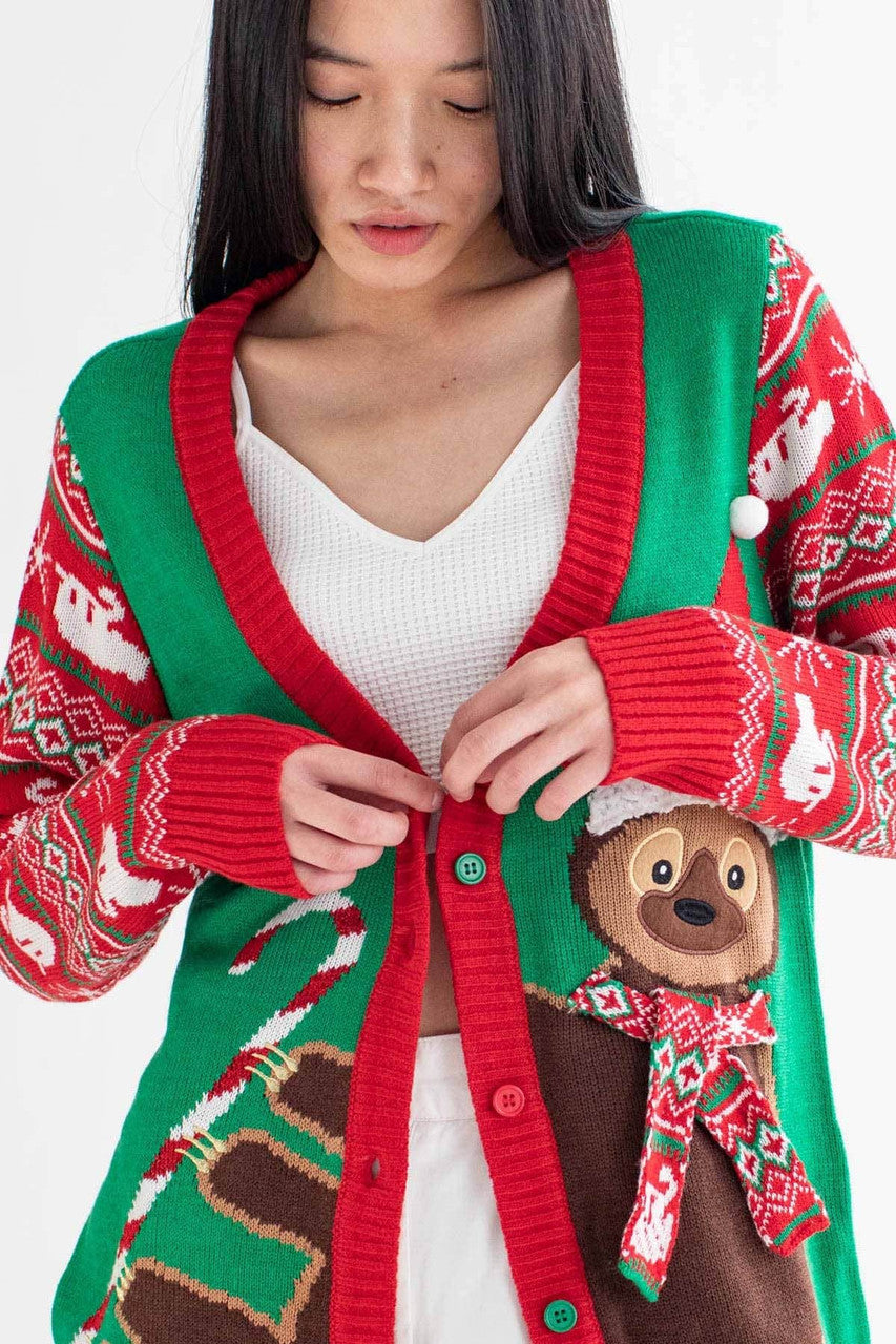 Christmas Sloth Cardigan