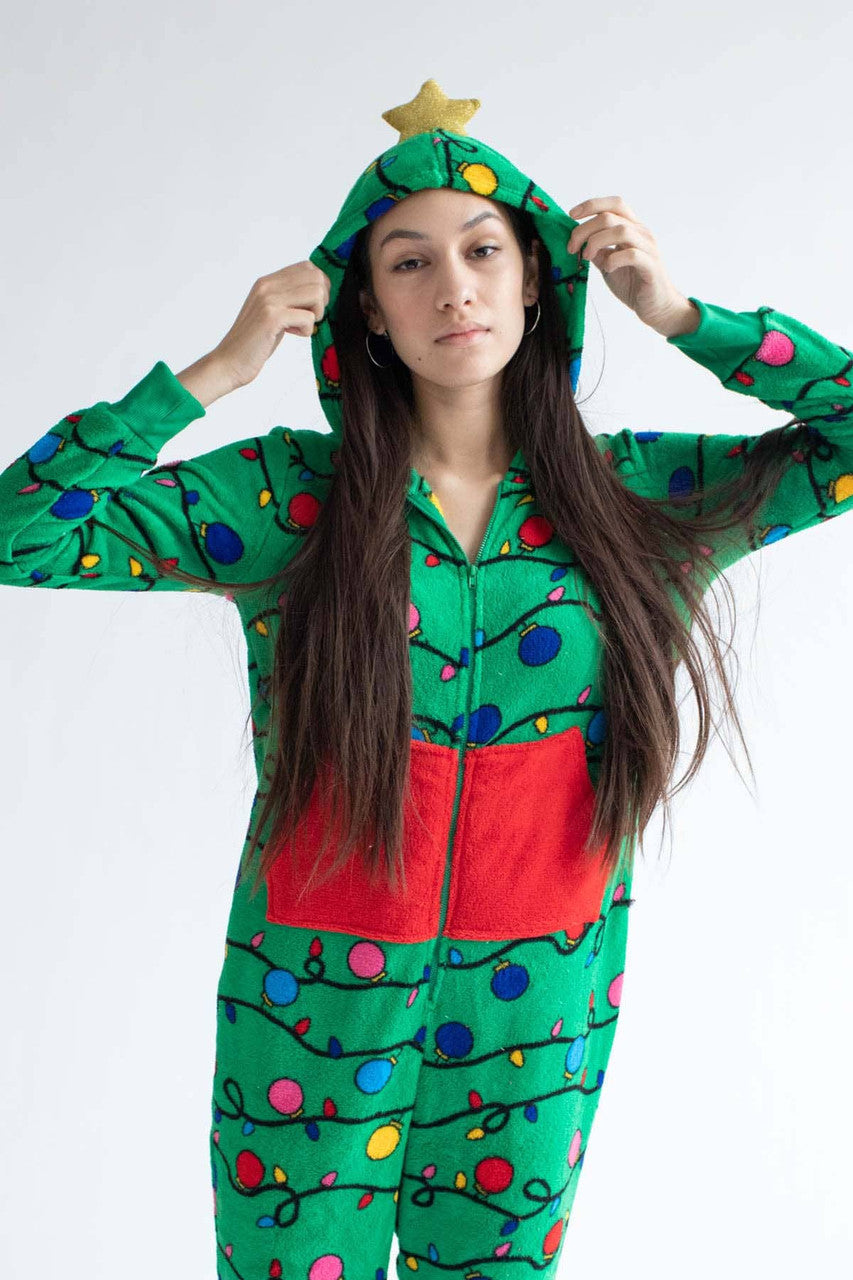 Christmas Tree Onesie Pajamas