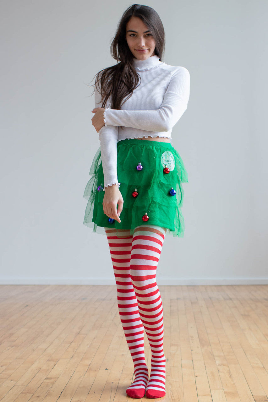 Light Up Christmas Tree Skater Skirt